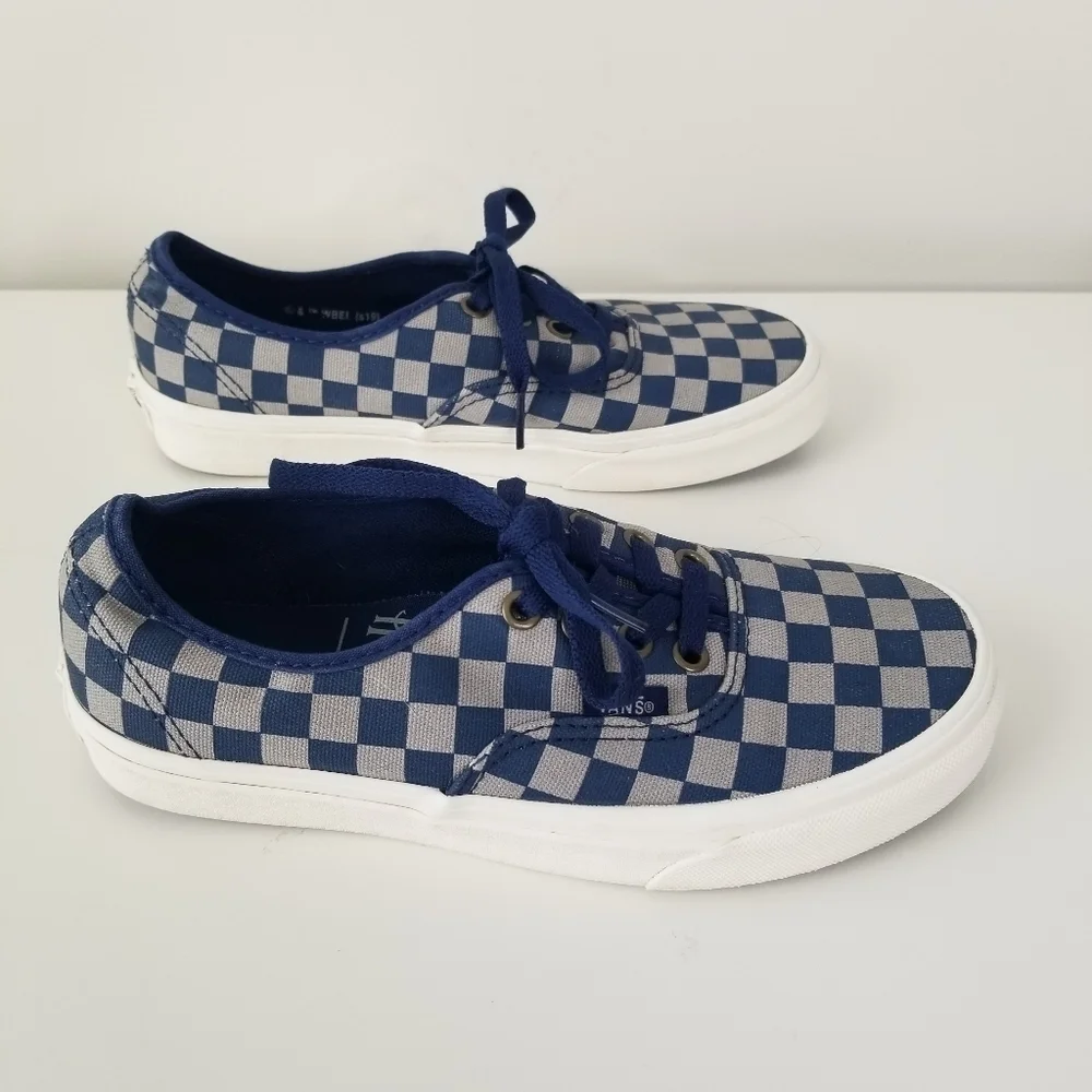 Vans X Harry Potter Collab Ravenclaw Blue Checkered Lace Up Sneakers Size 7